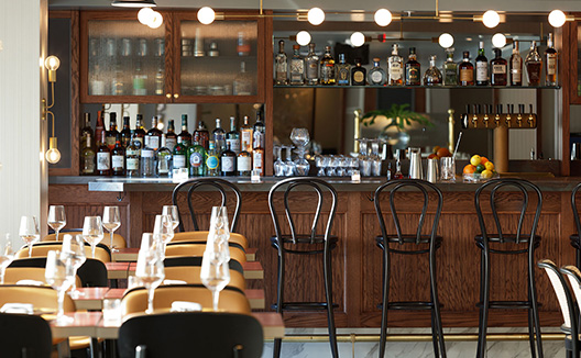 dining area and bar at le sel restaurant
